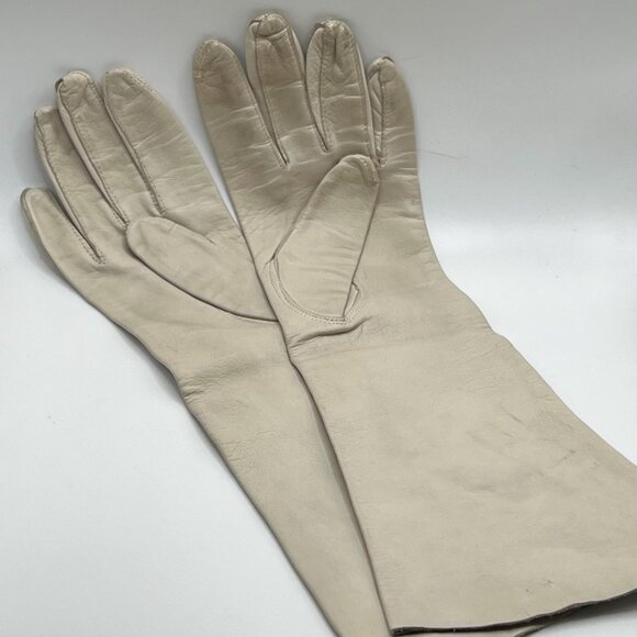 Vintage Italian white/ivory 13” opera gloves - Picture 2 of 8